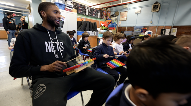 Nets Star Mikal Bridges Fulfills Dream, Working as a Teacher for a Day
